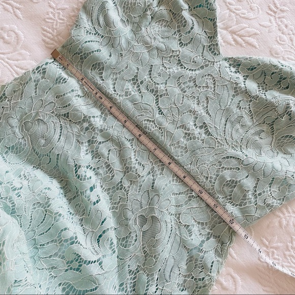 NWOT Lulus Finely Light Sage Green Lace Tiered Maxi Dress Small - Picture 13 of 14